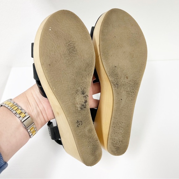 Elk Tresco Black Leather Clog Sandals 38 8 Tresko - Picture 5 of 8